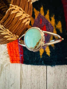 Navajo Sterling Silver & Turquoise Cuff Bracelet