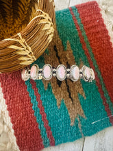 Load image into Gallery viewer, Navajo Queen Pink Conch Shell &amp; Sterling Silver Cuff Bracelet