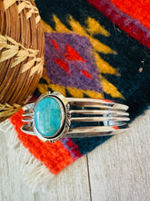 Load image into Gallery viewer, Navajo Sterling Silver &amp; Turquoise Cuff Bracelet