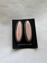 Load image into Gallery viewer, Navajo Sterling Silver Pink Conch Oval Post Earrings