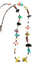 Load image into Gallery viewer, Zuni Multi Stone &amp; Heishi Beaded Fetish Necklace