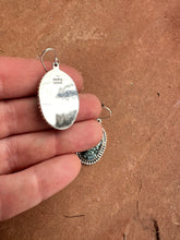 Load image into Gallery viewer, Handmade New Lander Turquoise and Sterling Silver Dangles 1