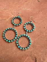 Load image into Gallery viewer, Handmade Turquoise and Sterling Silver Statement Dangles