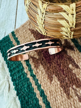 Load image into Gallery viewer, Navajo Hand Stamped Copper Cuff Bracelet