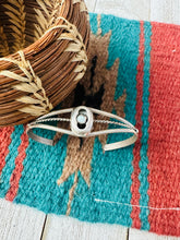 Load image into Gallery viewer, Navajo White Fire Opal &amp; Sterling Silver Cuff Bracelet