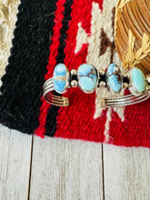 Load image into Gallery viewer, *AUTHENTIC* Navajo Golden Hills Turquoise &amp; Sterling Silver Cuff Bracelet