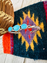 Load image into Gallery viewer, Navajo Sterling Silver &amp; Kingman Turquoise Cuff Bracelet