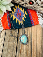 Load image into Gallery viewer, Navajo Sterling Silver &amp; Turquoise Necklace