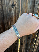 Load image into Gallery viewer, Beautiful Navajo Hand Stamped Bracelet Cuff Signed S.Tso