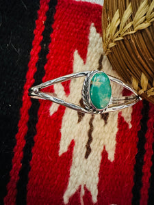 Navajo Sterling Silver & Turquoise Cuff Bracelet