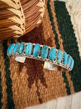 Load image into Gallery viewer, Navajo Kingman Turquoise &amp; Sterling Silver Cuff Bracelet