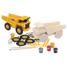 Load image into Gallery viewer, Cat - Caterpillar Dump Truck Wood Paint Kit