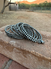 Load image into Gallery viewer, Navajo Sterling Silver Pearl Beaded Wrap Bracelet