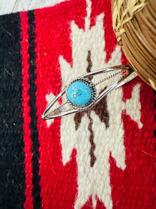 Navajo Sterling Silver & Turquoise Cuff Bracelet