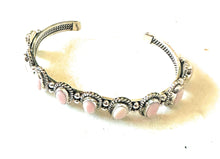 Load image into Gallery viewer, Navajo Queen Pink Conch Shell &amp; Sterling Silver Cuff Bracelet