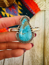 Load image into Gallery viewer, Navajo Sterling Silver &amp; Turquoise Cuff Bracelet by Francis Fred