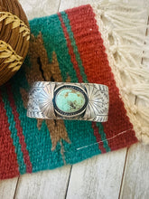 Load image into Gallery viewer, Navajo Royston Turquoise &amp; Sterling Silver Cuff Bracelet