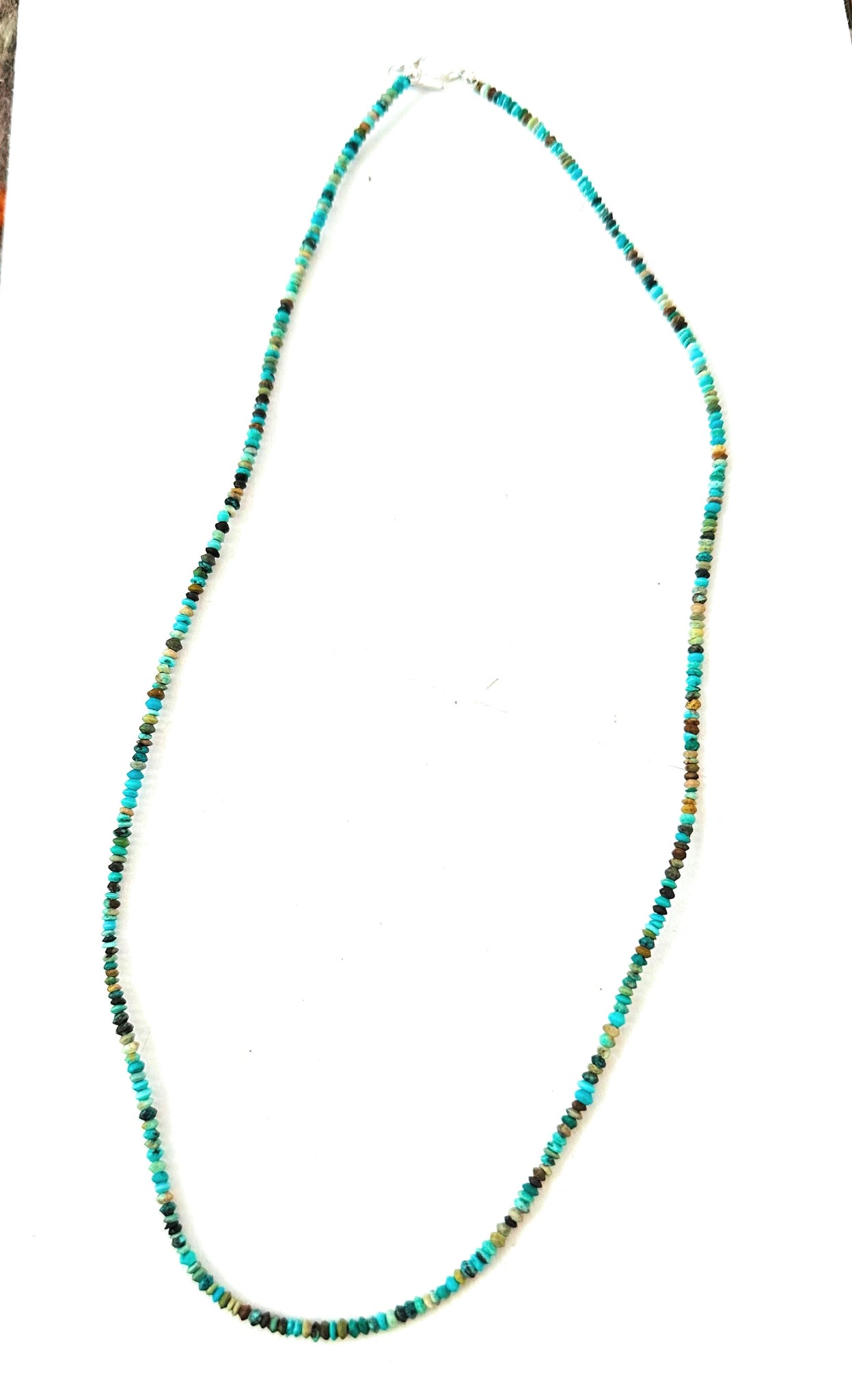Navajo Turquoise & Spiny Spice Sterling Silver Beaded Necklace 20 inch –  Amanda Radke