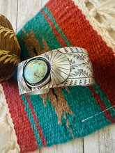 Load image into Gallery viewer, Navajo Royston Turquoise &amp; Sterling Silver Cuff Bracelet