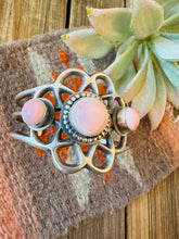 Load image into Gallery viewer, Navajo Queen Pink Conch Shell &amp; Sterling Silver Cuff Bracelet