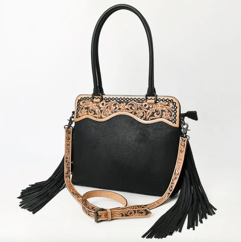 Tote - Cowhide Leather Fringed