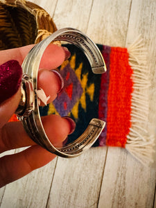 Navajo Sterling Silver & Turquoise Cuff Bracelet