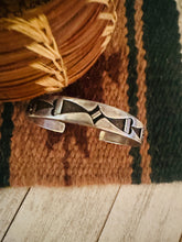 Load image into Gallery viewer, Vintage Old Pawn Navajo Hand Stamped Sterling Silver Cuff Bracelet