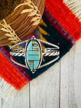 Load image into Gallery viewer, Navajo Turquoise &amp; Sterling Silver Inlay Cuff Bracelet