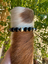 Load image into Gallery viewer, Navajo 6mm Sterling Silver Pearl &amp; Black Onyx Beaded Bracelet