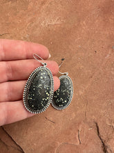 Load image into Gallery viewer, Handmade New Lander Turquoise and Sterling Silver Dangles 3