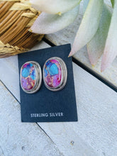 Load image into Gallery viewer, *AUTHENTIC* Navajo Pink Dream Mohave &amp; Sterling Silver Post Earrings By Wydell Billie (Copy)