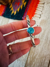 Load image into Gallery viewer, Navajo Sterling Silver &amp; Morenci Turquoise Cuff Bracelet