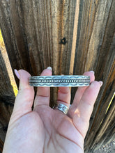 Load image into Gallery viewer, Beautiful Navajo Hand Stamped Bracelet Cuff Signed S.Tso