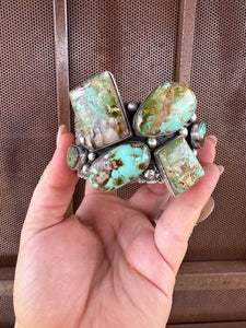 The Royston QUEEN Navajo Royston Turquoise & Sterling Silver Statement Cuff Bracelet Signed