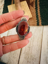 Load image into Gallery viewer, Navajo Orange Spiny &amp; Sterling Silver Ring Size 7