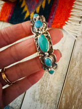 Load image into Gallery viewer, Navajo Sterling Silver &amp; Turquoise Cuff Bracelet