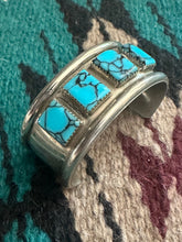 Load image into Gallery viewer, Navajo Turquoise &amp; Sterling Silver Cuff Bracelet