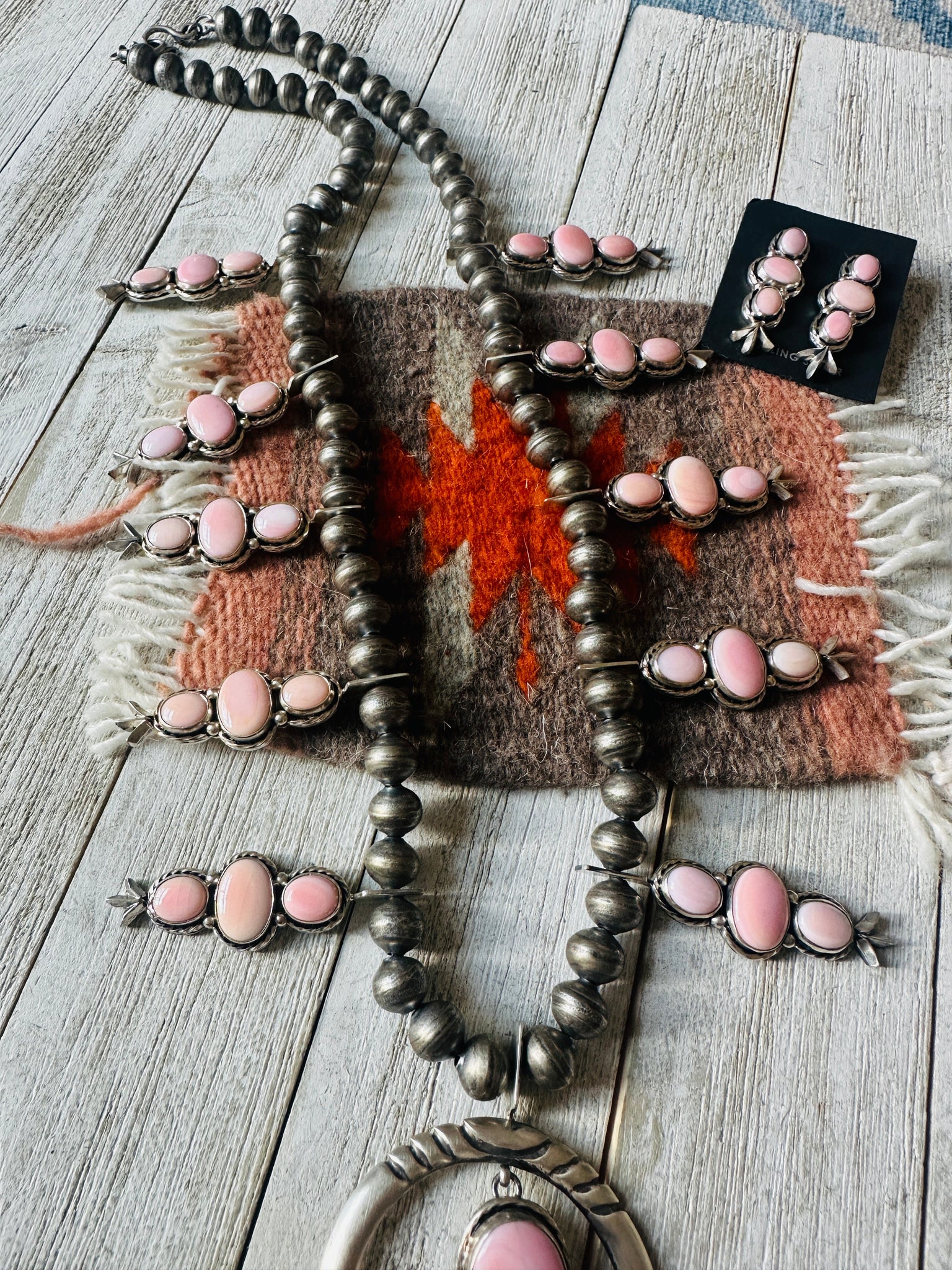 Pink squash blossom necklace deals