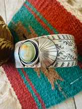 Load image into Gallery viewer, Navajo Royston Turquoise &amp; Sterling Silver Cuff Bracelet