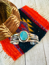 Load image into Gallery viewer, Navajo Sterling Silver &amp; Turquoise Cuff Bracelet