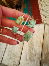 Load image into Gallery viewer, Navajo Sterling Silver &amp; Number 8 Turquoise Cuff Bracelet