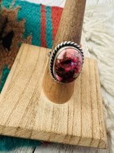 Load image into Gallery viewer, *Authentic* Navajo Sterling Silver &amp; Rose Dahlia Adjustable Ring