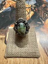 Load image into Gallery viewer, Beautiful Handmade Palomino Turquoise And Sterling Silver Adjustable Single Stone Ring