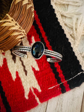 Load image into Gallery viewer, Navajo Sterling Silver &amp; Black Onyx Cuff Bracelet