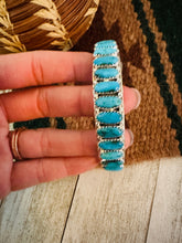 Load image into Gallery viewer, Navajo Kingman Turquoise &amp; Sterling Silver Cuff Bracelet