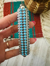 Load image into Gallery viewer, Navajo Turquoise &amp; Sterling Silver Pearl Beaded Tassel Necklace