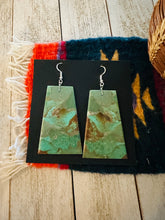 Load image into Gallery viewer, Navajo Sterling Silver &amp; Turquoise Jumbo Slab Dangle Earrings