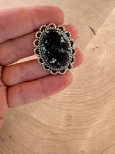 Load image into Gallery viewer, Beautiful Handmade New Lander Turquoise And Sterling Silver Adjustable Statement Ring