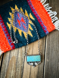 Navajo Sterling Silver & Royston Turquoise Necklace