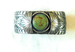 Navajo Royston Turquoise & Sterling Silver Cuff Bracelet